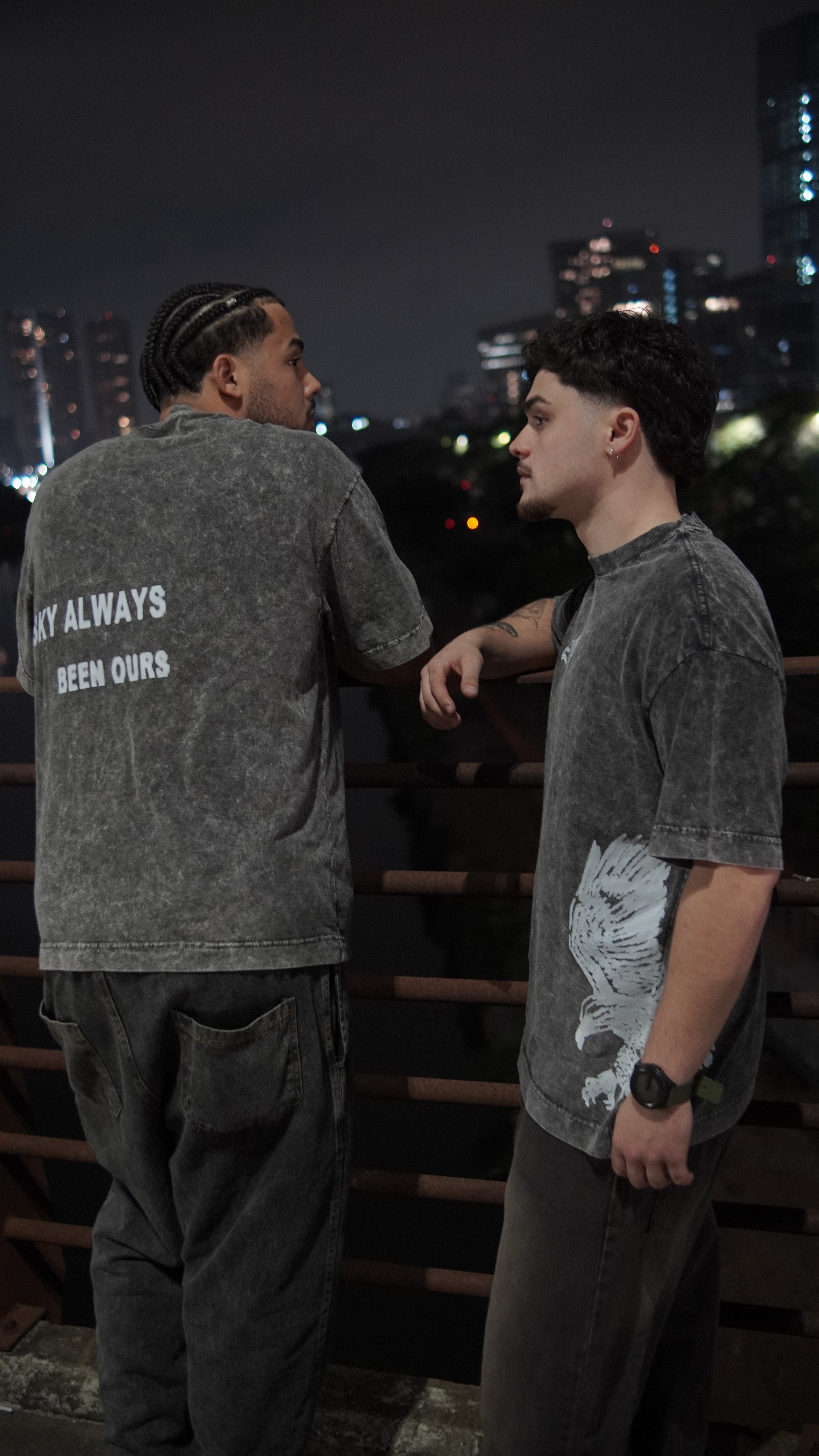 T-shirt Boxy LV - Marbled Gray