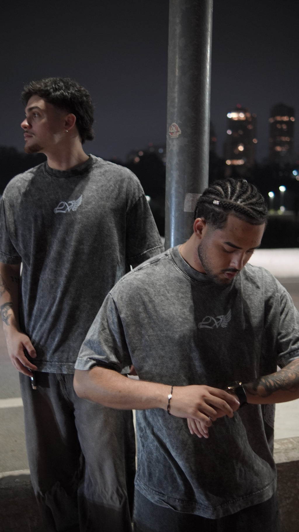 T-shirt Boxy LV - Marbled Gray