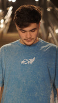 T-shirt Boxy LV - Marbled Blue