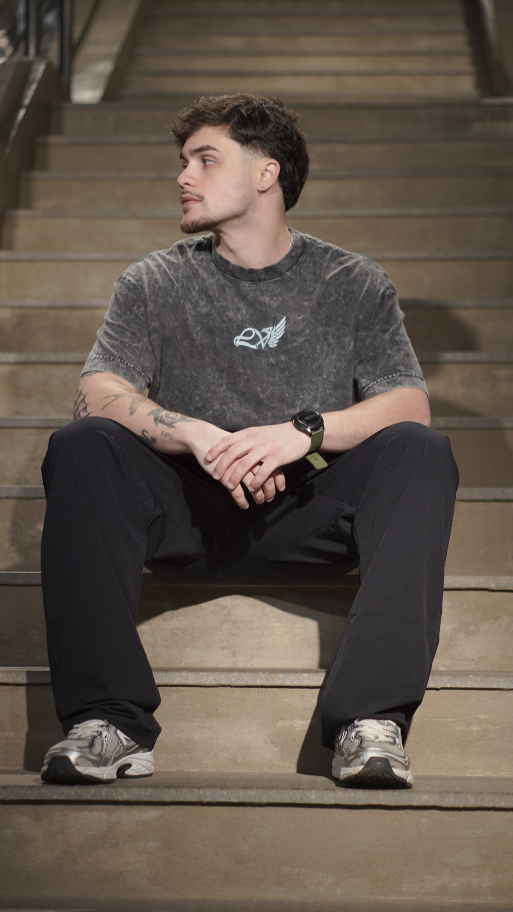 T-shirt Boxy LV - Marbled Gray